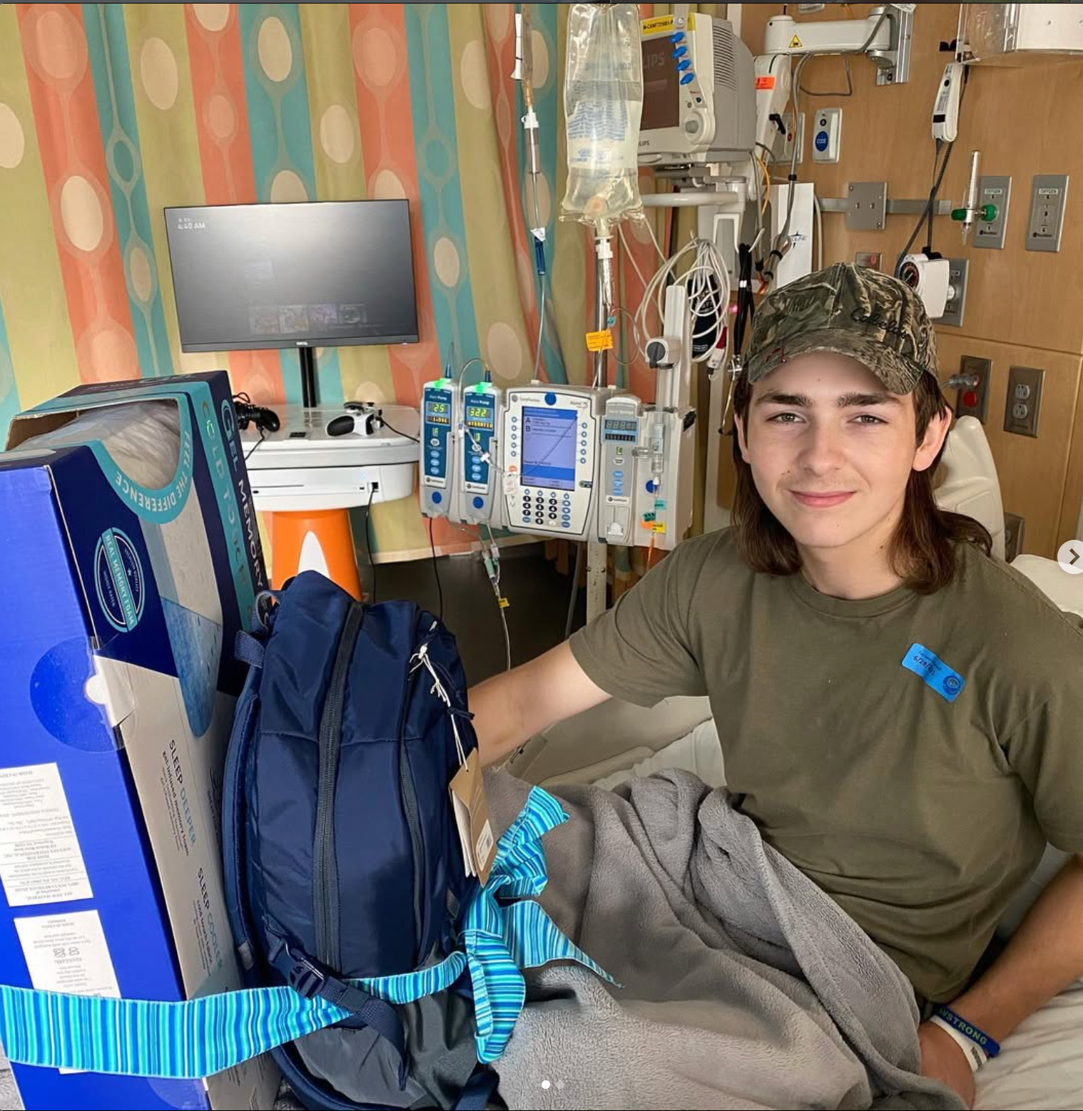 The First Night Project teen with backpack kit