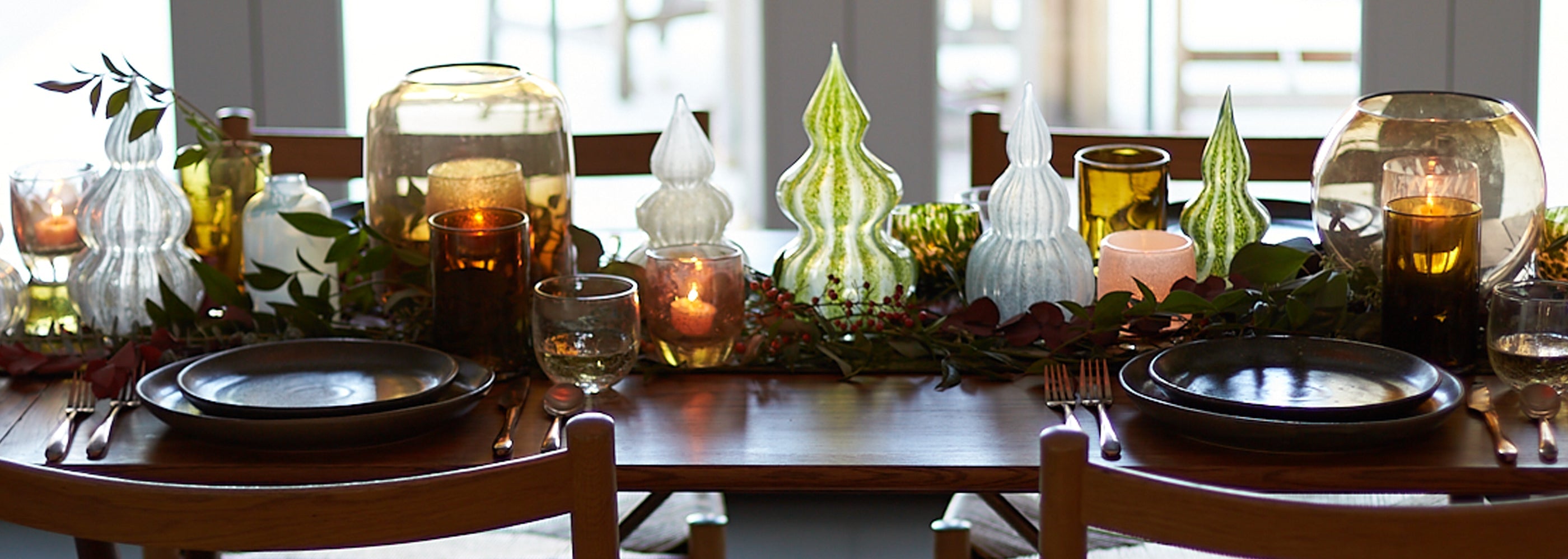 gorgeous glowing golden glassybaby on a table.