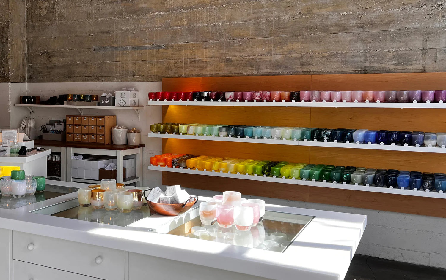 inside Madrona glassybaby store