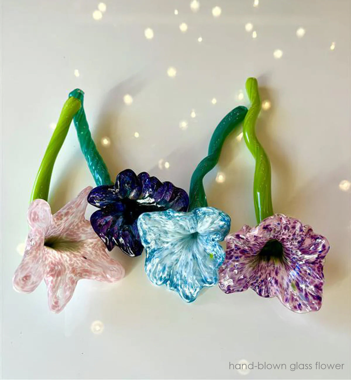 hand-blown glass flowers