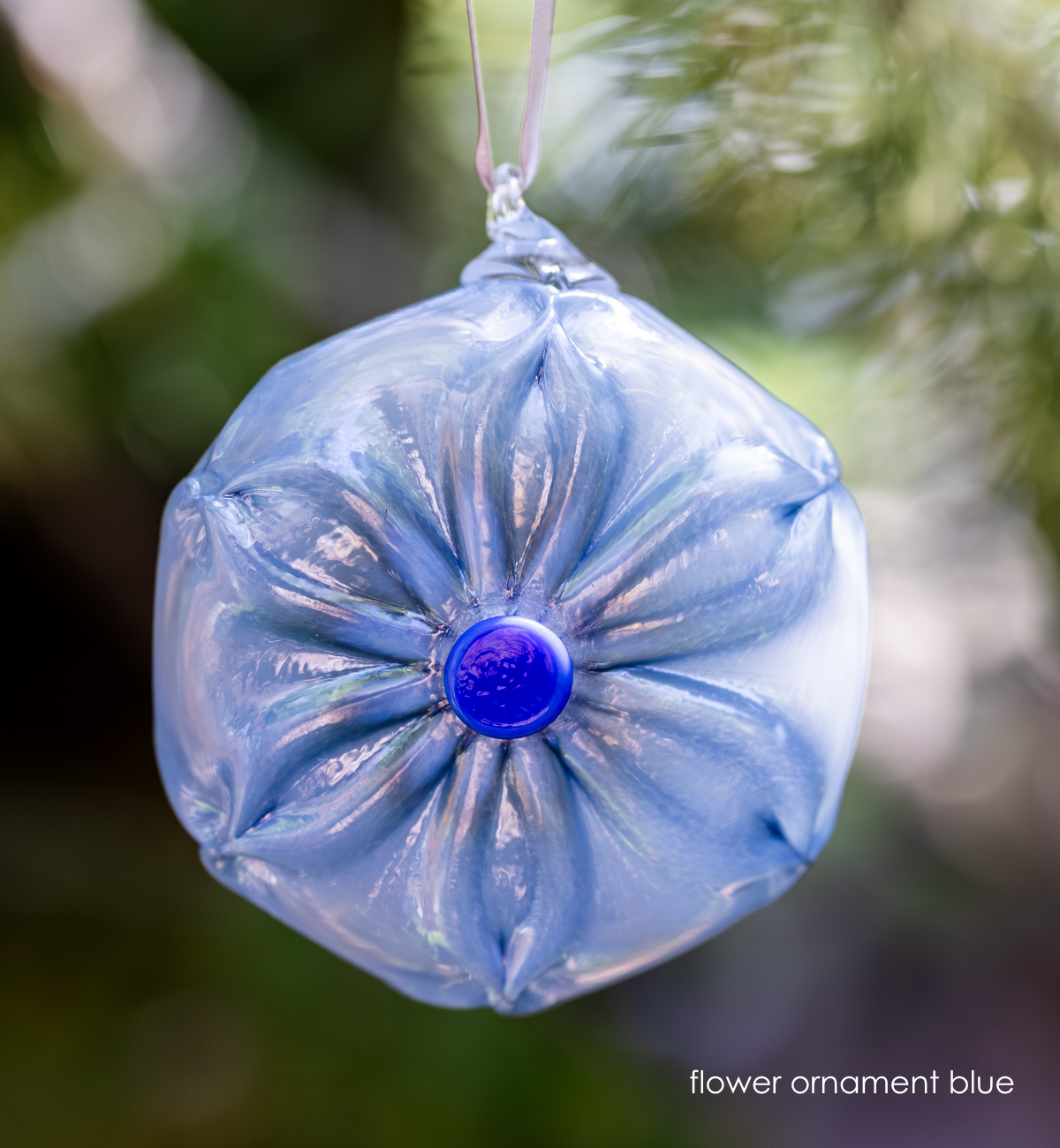 flower ornament blue