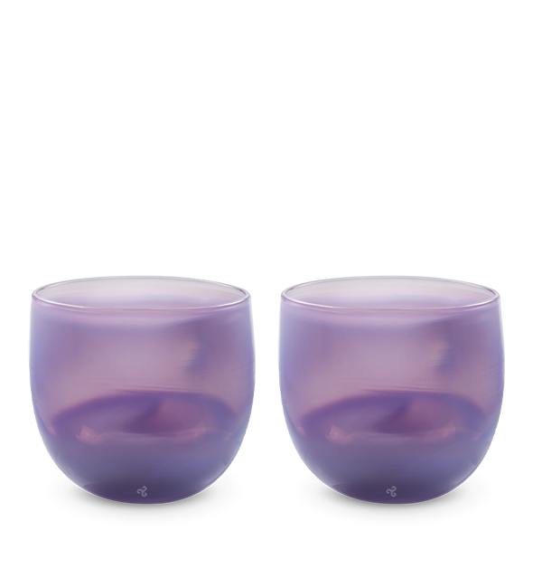 mama drinker | purple hand-blown drinking glass