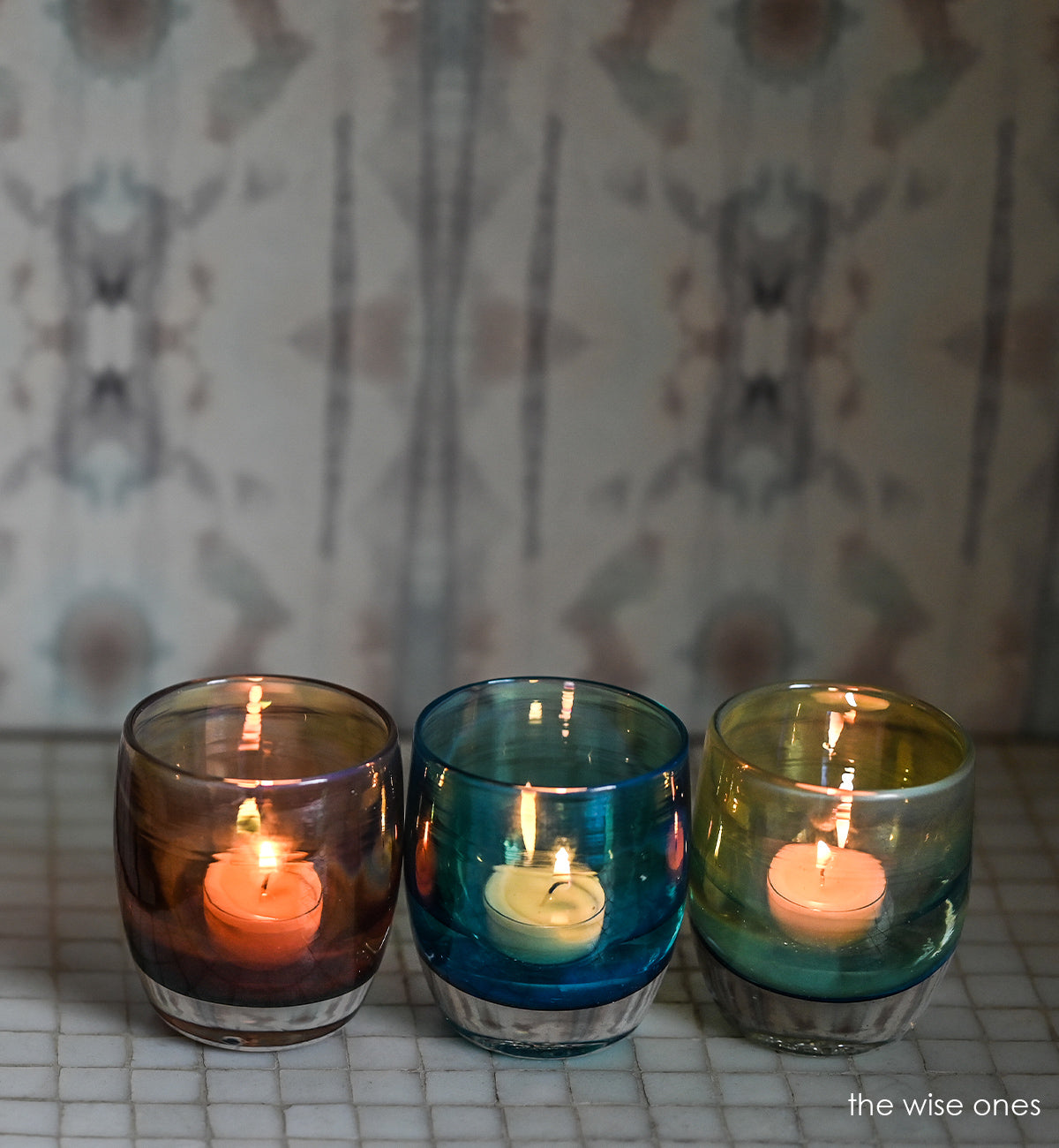 the wise ones glassybaby set.