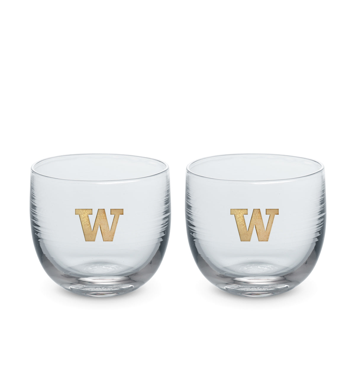 Hand-blown glass gift | Made in USA | UW drinker set | Two University of Washington Hand-blown drinking glasses