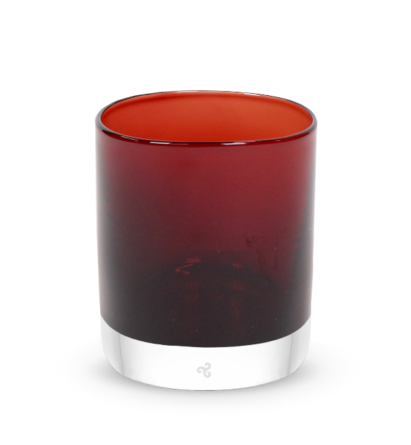 courage hand-blown lowball drinking glass