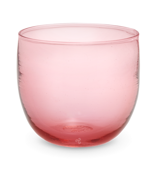 cosmo drinker, transparent pink, hand-blown drinking glass