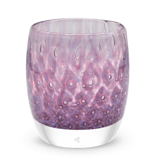 lady purple bubble, hand-blown glass votive candle holder