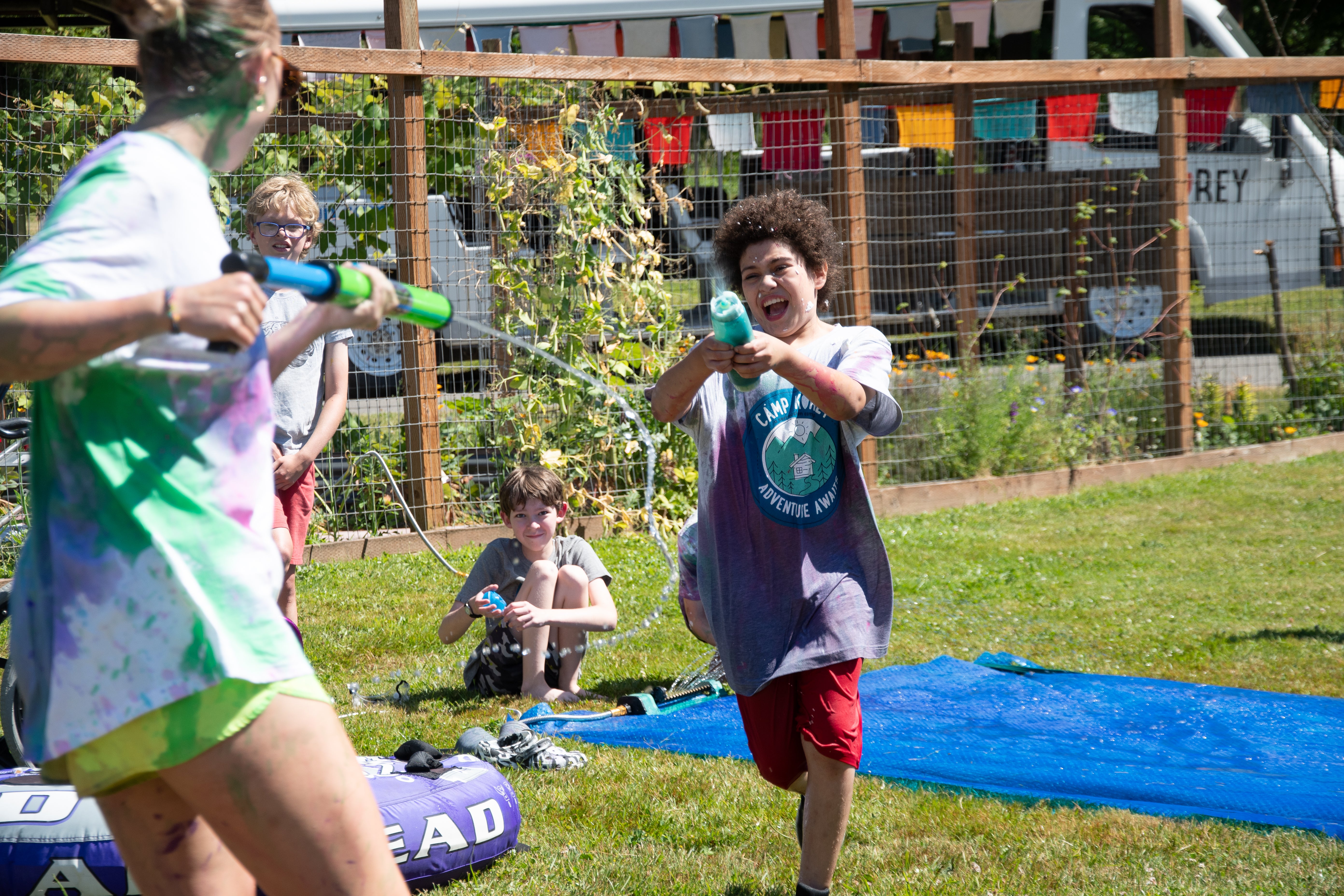Camp Korey kids laughing 