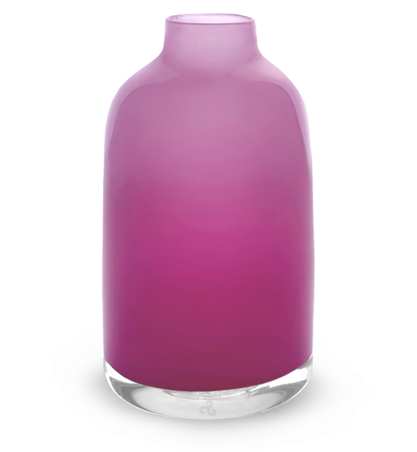 pink opaque bloomette, pink opaque hand-blown glass flower bud vase