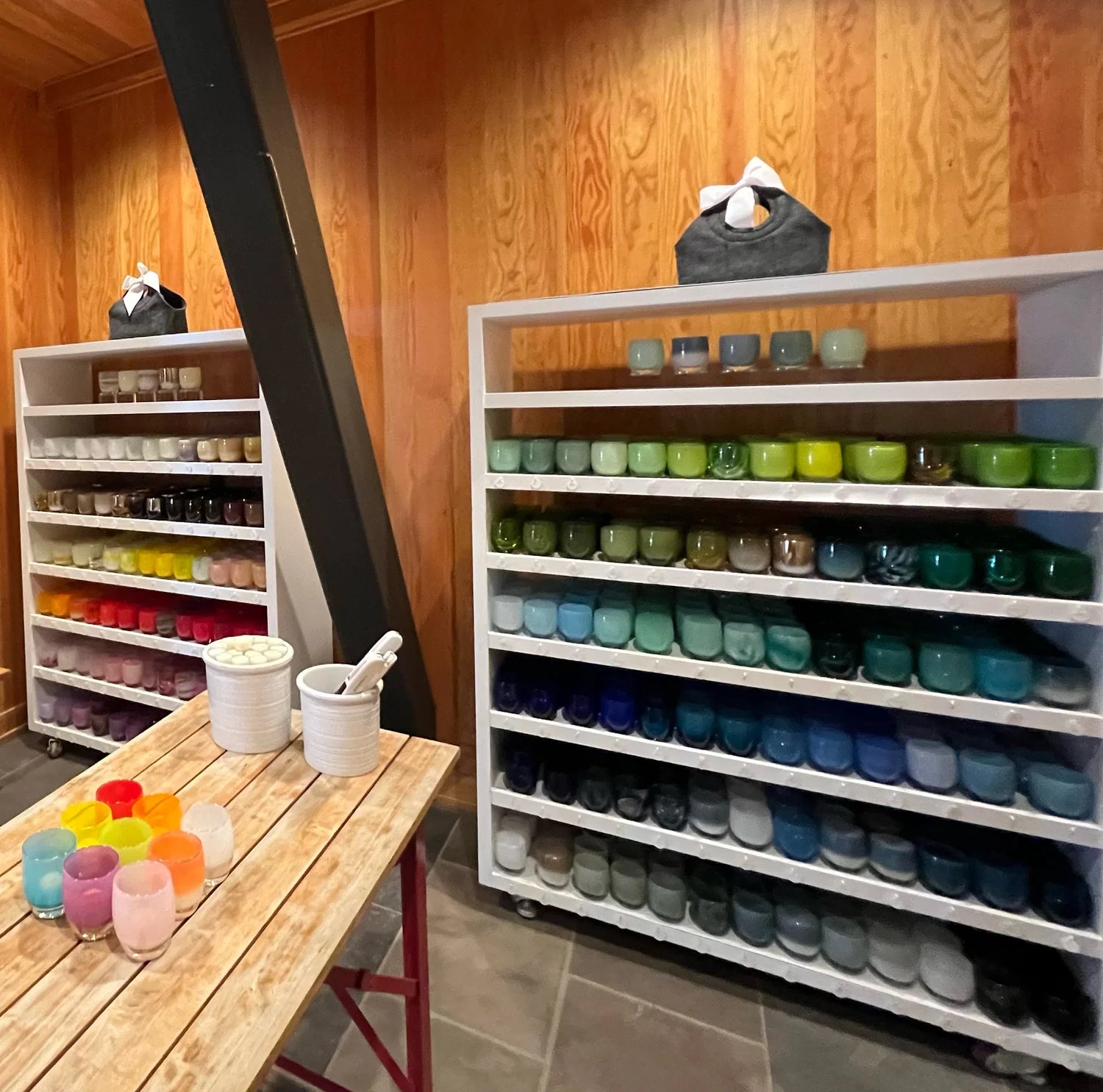 inside Montana glassybaby store