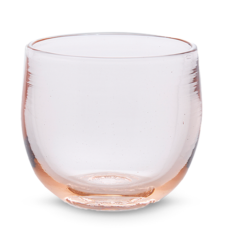 bellini drinker, translucent pink hand-blown drinking glass