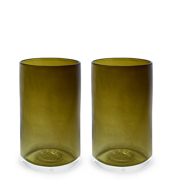 brown tumblers hand-blown drinking glass