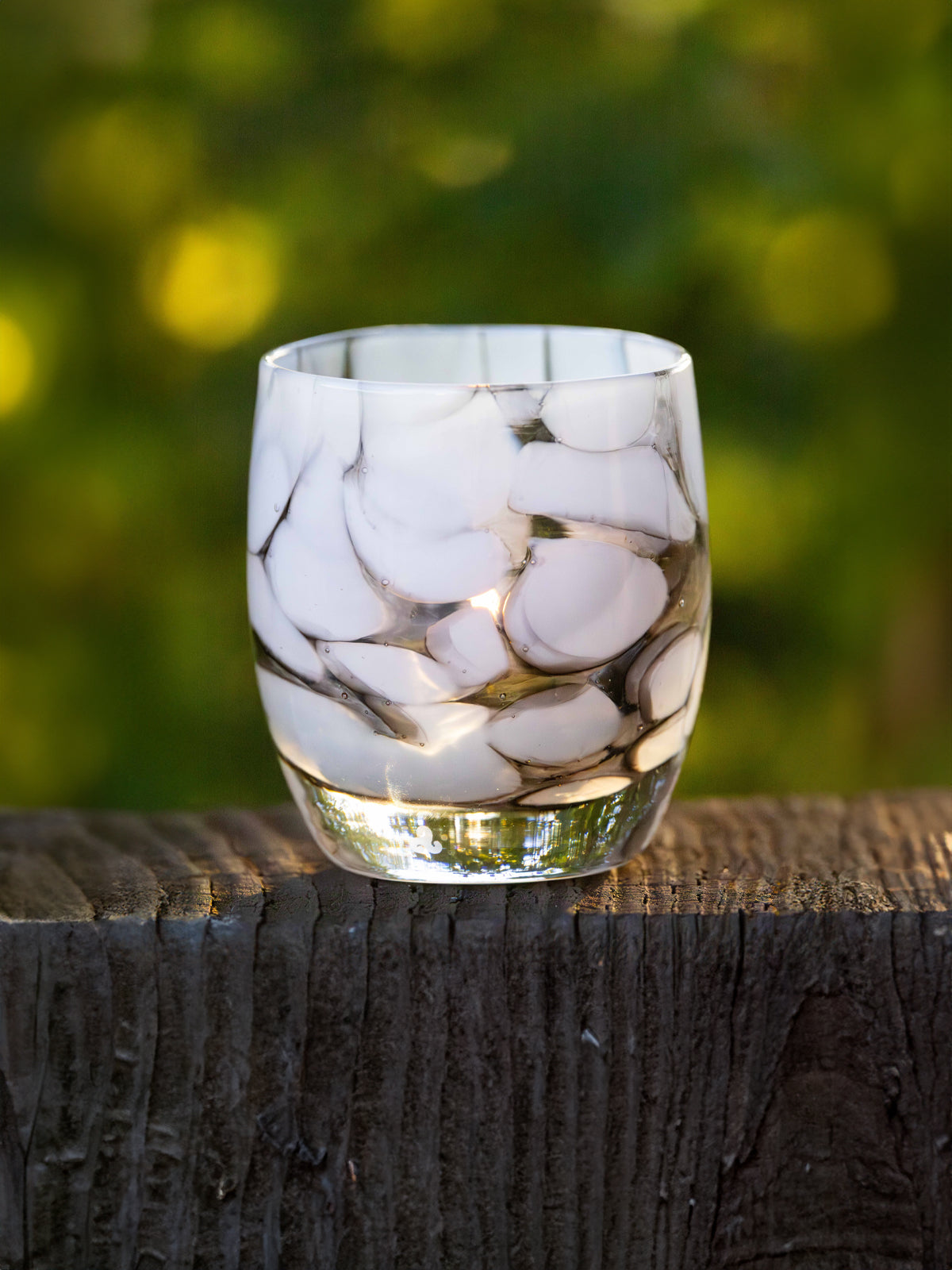 calm and clear glassybaby gray with white petals