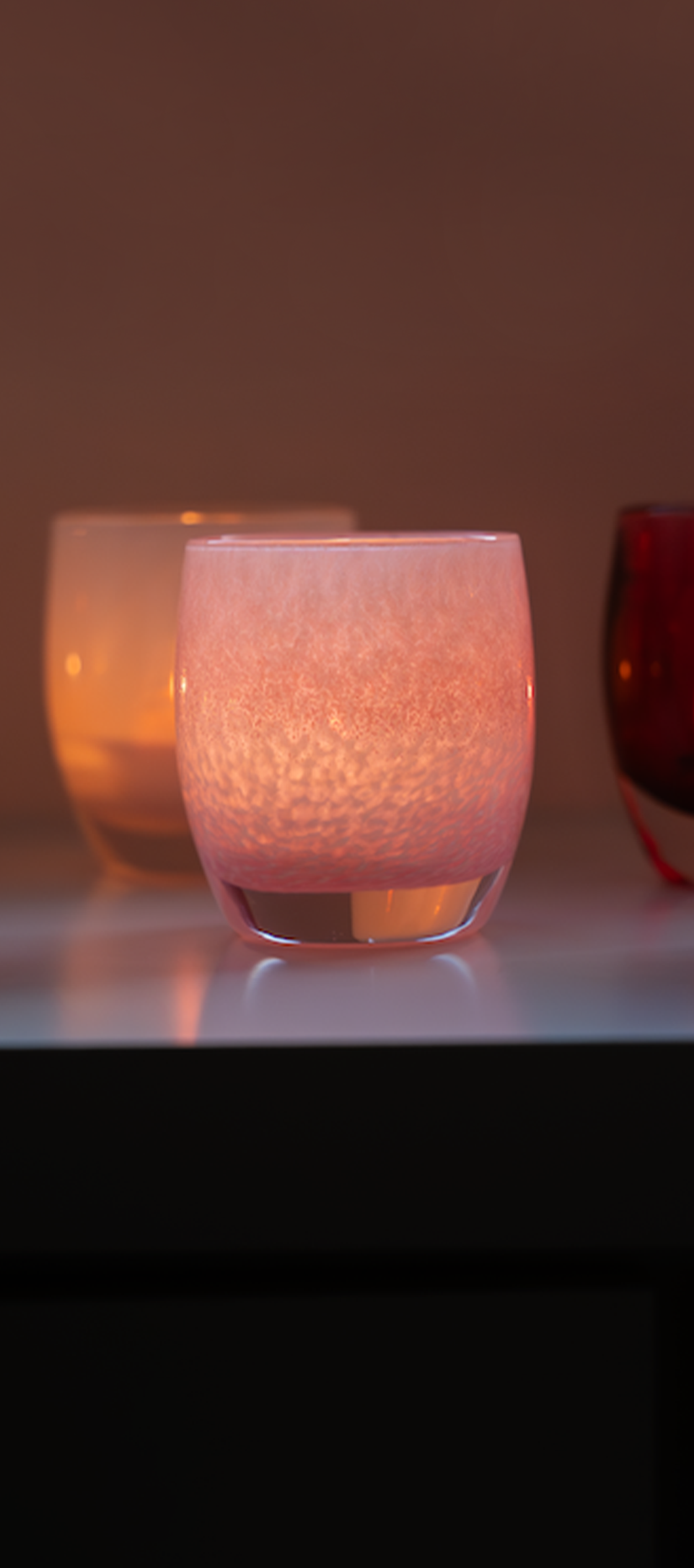 Bougeoir en verre soufflé à la main Glassybaby Drinker