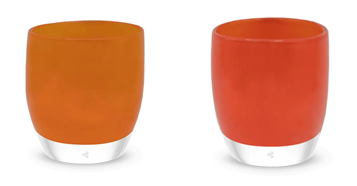 falling up set, hand-blown glass votive candle holders