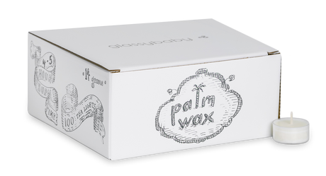 box of 100 palmwax tealight candles
