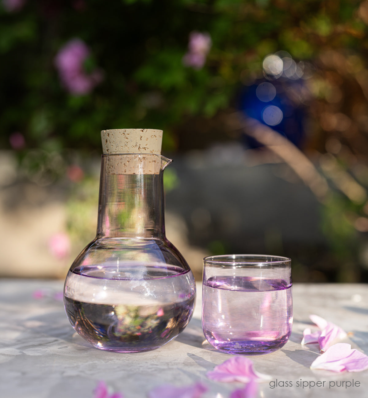 glass sipper purple