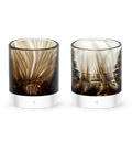 Good Advice rockers - brown hand-blown lowball drinking glass