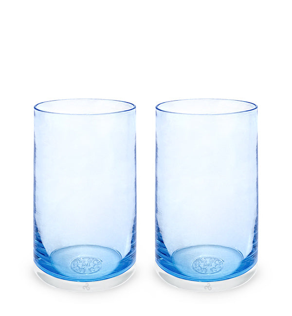 light blue tumbler water glasses