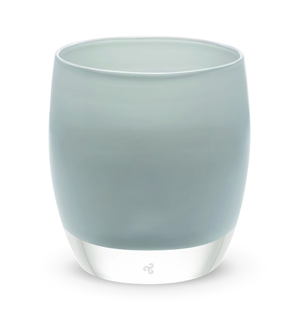 nuzzle grey hand-blown glass votive candle holder