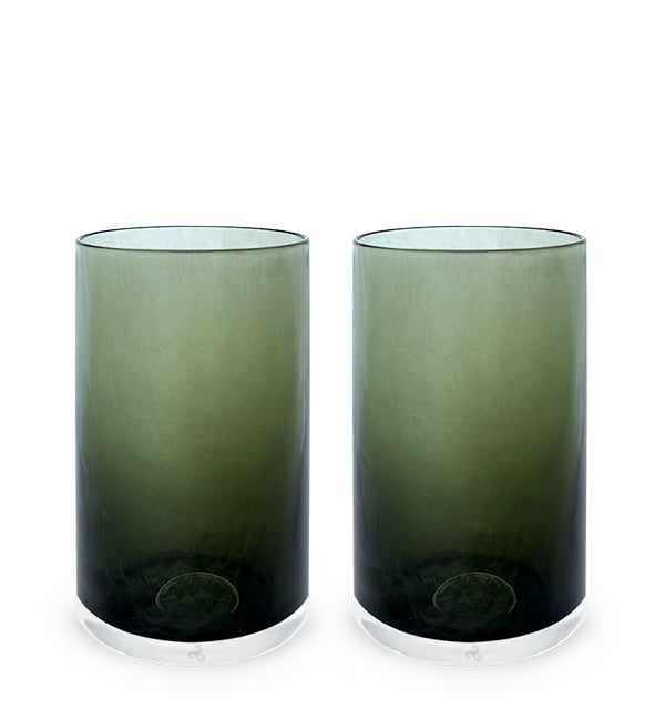 olive tumblers hand-blown drinking glass