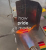 video showing how the 'pride' glassybaby is made
