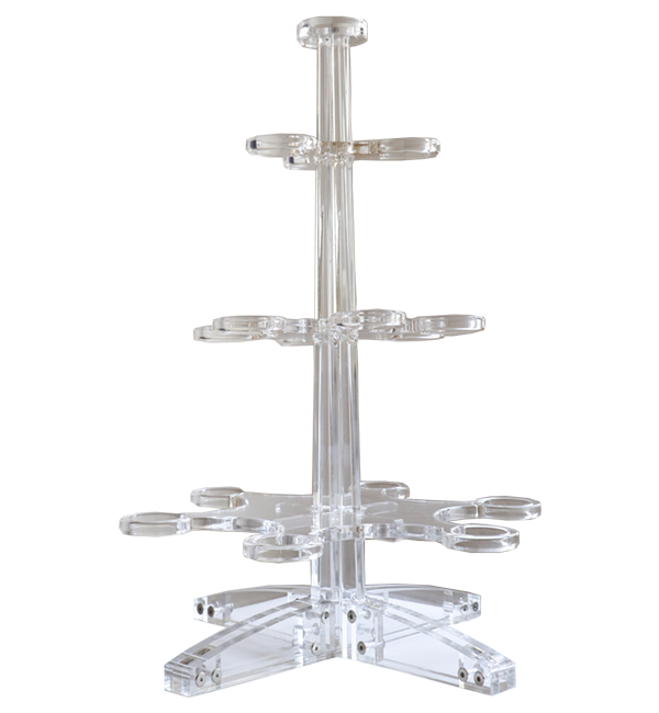 acrylic tree stand for hand-blown glass votive candle holders