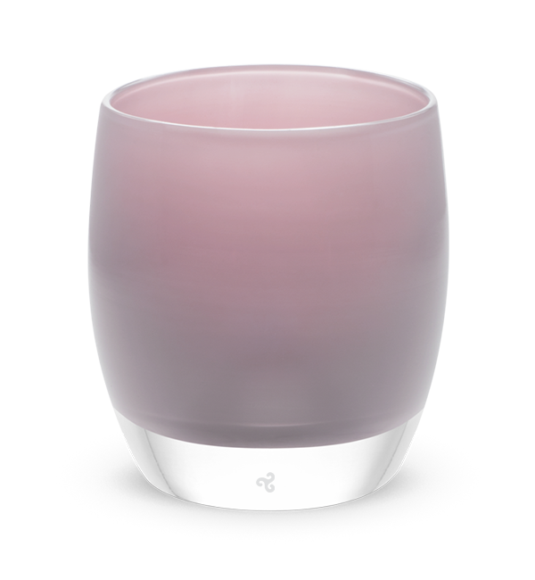 chatham hand-blown ice wine purple glass votive candle holder