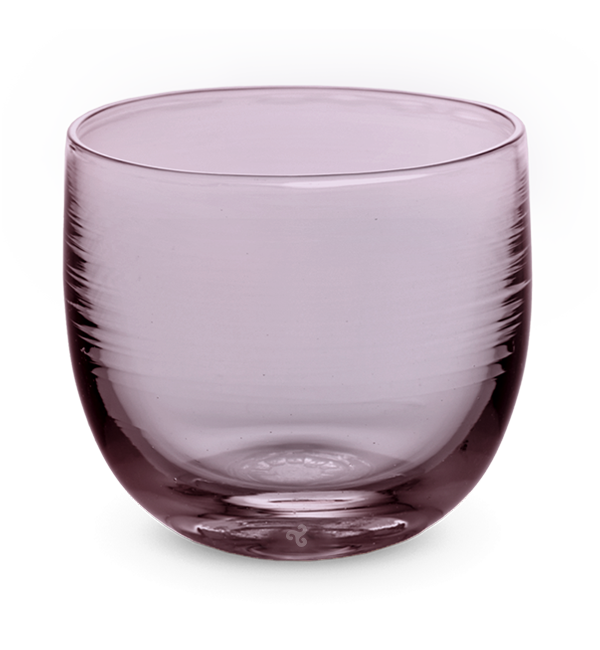 highball drinker, transparent dusty plum, hand-blown drinking glass