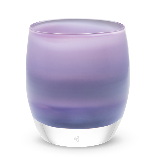 hyacinth amethyst hand-blown glass votive candle holder