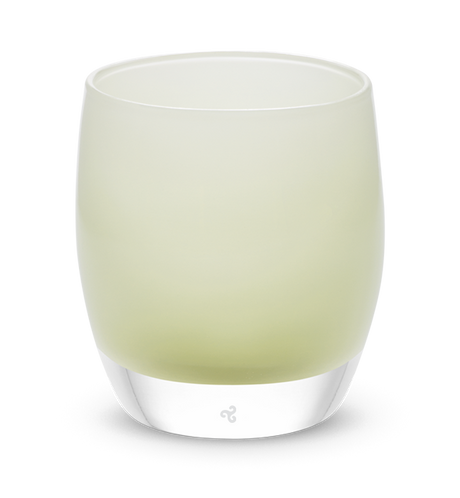 lemon drop soft yellow hand-blown glass votive candle holder.