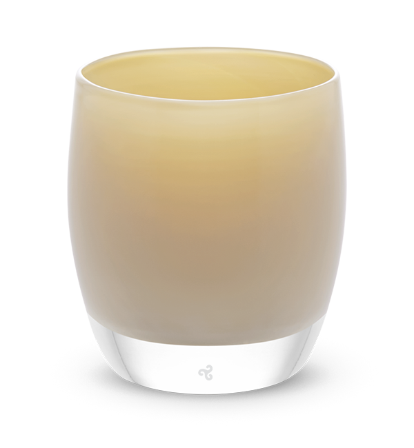nest golden tan hand-blown glass votive candle holder