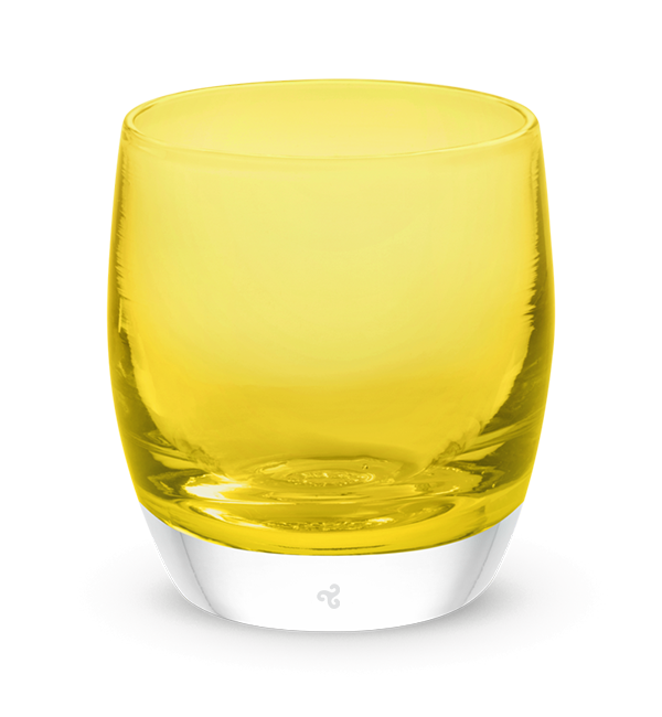 rubber ducky transparent yellow hand-blown glass votive candle holder