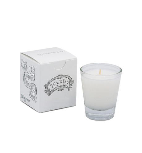 glassybaby scented tea light candle with box